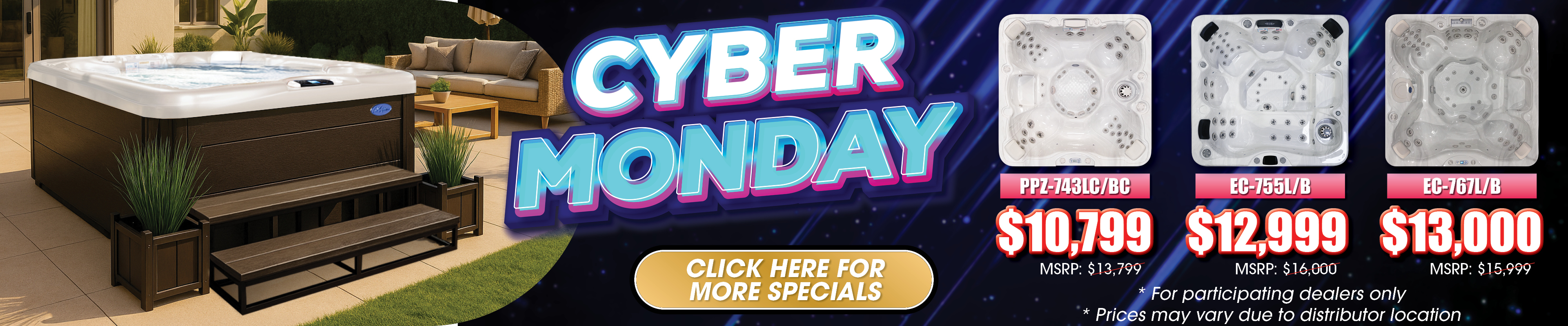 Calspas hot tub being used in a family setting - Burbank