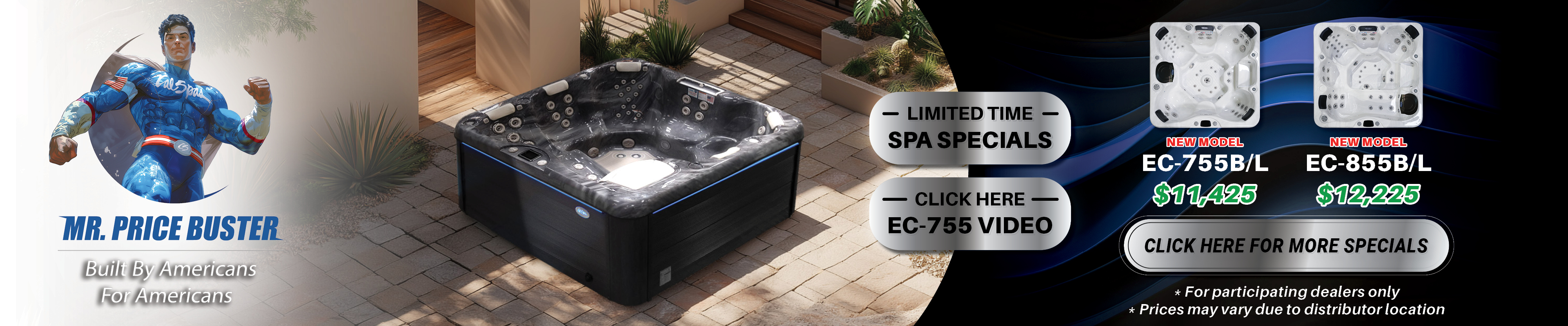 Calspas hot tub being used in a family setting - Burbank