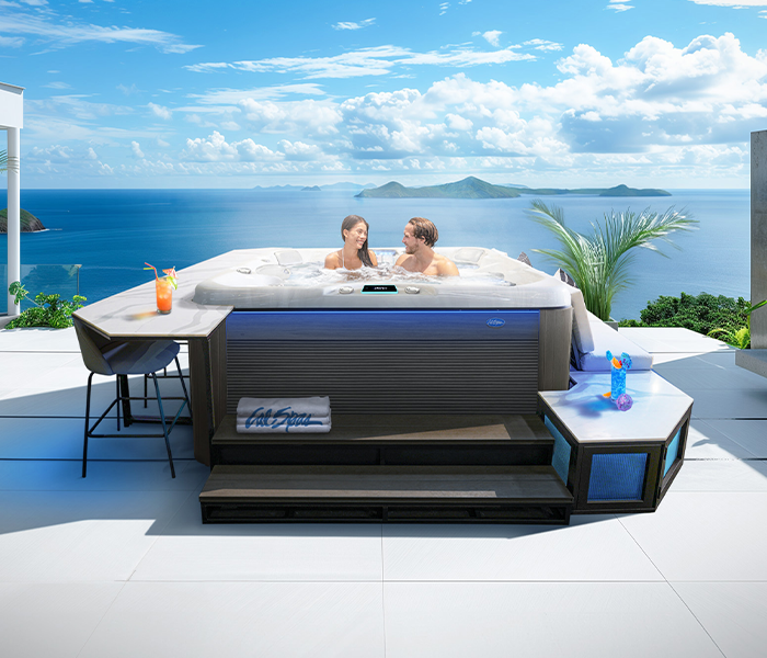 Calspas hot tub being used in a family setting - Burbank